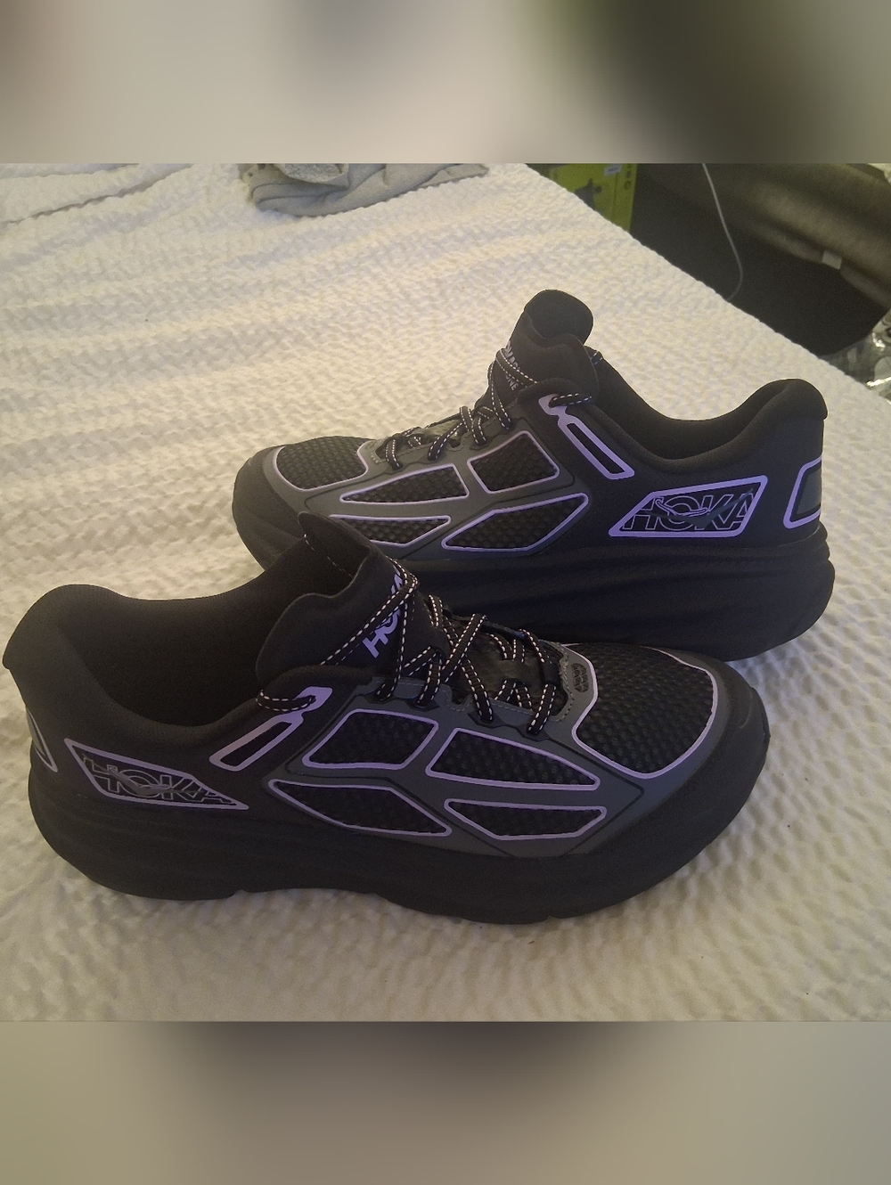 Hoka One One Clifton One 9 Black Aster Flower Men's Athletic Shoes